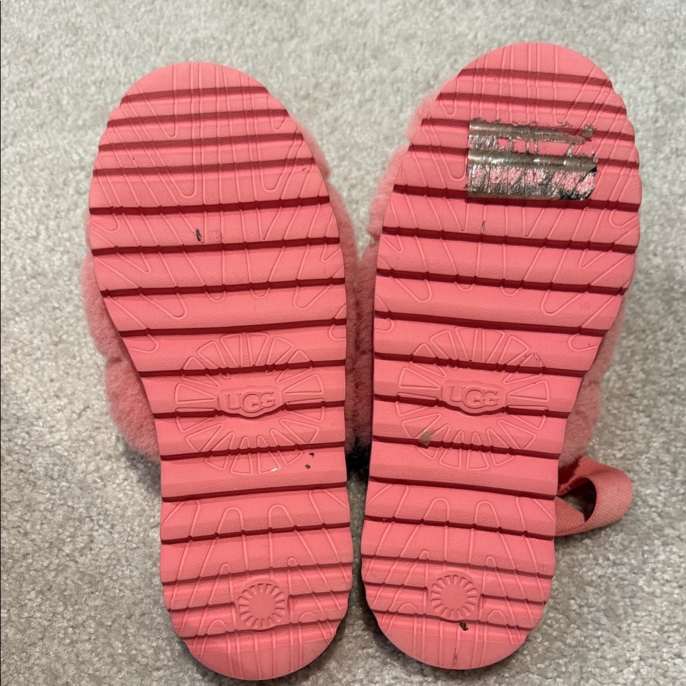 UGG Pink Fluffy Slippers - Picture 2 of 6